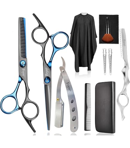Amazon | プロ仕様のヘアシザーズ 薄毛用ハサミセット、Fcysy 理髪師用